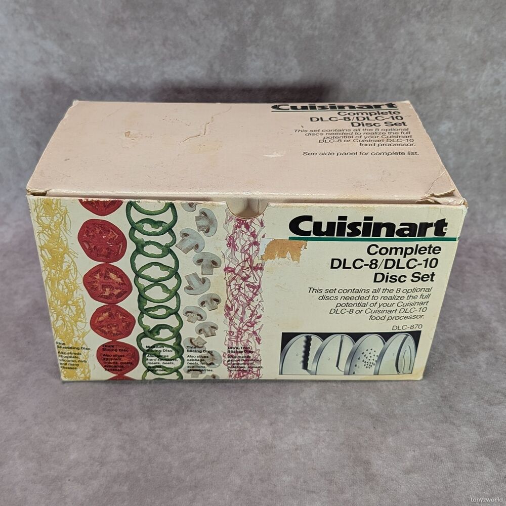 Cuisinart DLC-8 DLC-10 Disc Set Missing 1 mm Slicer Includes Med Shredding Disc